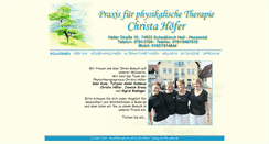 Desktop Screenshot of physiotherapie-hoefer.de